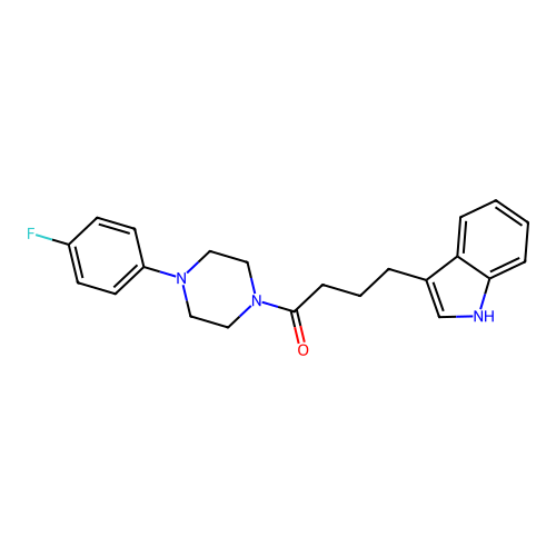 1-[4-(4-fluorophenyl)piperazin-1-yl]-4-(1H-indol-3-yl)butan-1-one structure