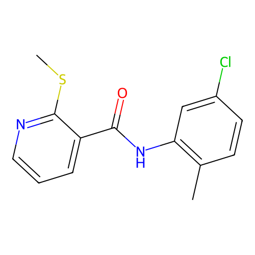 N-(5-chloro-2-methylphenyl)-2-(methylthio)nicotinamide structure