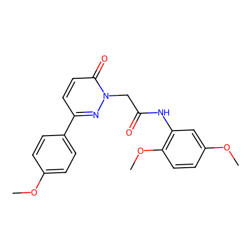 N-(2,5-dimethoxyphenyl)-2-[3-(4-methoxyphenyl)-6-oxopyridazin-1(6H)-yl]acetamide structure