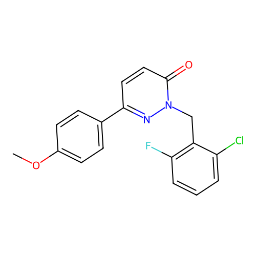 2-(2-chloro-6-fluorobenzyl)-6-(4-methoxyphenyl)pyridazin-3(2H)-one structure