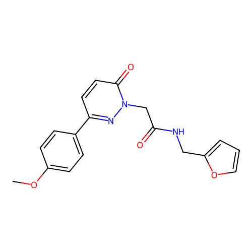 N-(furan-2-ylmethyl)-2-[3-(4-methoxyphenyl)-6-oxopyridazin-1-yl]acetamide structure
