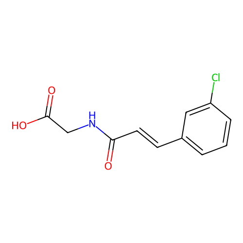 2-[3-(3-Chlorophenyl)prop-2-enoylamino]acetic acid structure