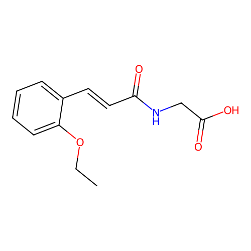 2-[3-(2-ethoxyphenyl)prop-2-enoylamino]acetic Acid structure