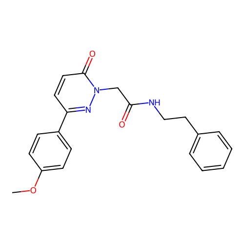 2-[3-(4-methoxyphenyl)-6-oxopyridazin-1(6H)-yl]-N-(2-phenylethyl)acetamide structure