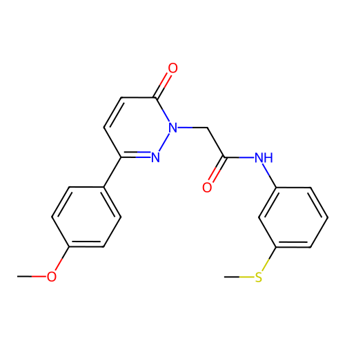 2-(3-(4-methoxyphenyl)-6-oxopyridazin-1(6H)-yl)-N-(3-(methylthio)phenyl)acetamide structure