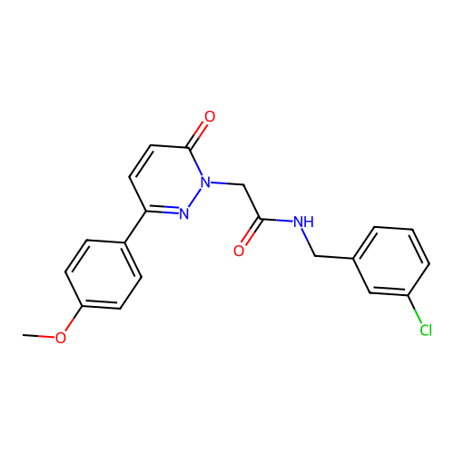 N-(3-chlorobenzyl)-2-[3-(4-methoxyphenyl)-6-oxopyridazin-1(6H)-yl]acetamide structure