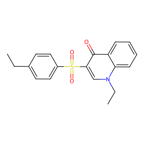 1-Ethyl-3-(4-ethylphenyl)sulfonylquinolin-4-one structure