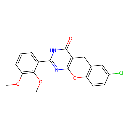 7-Chloro-2-(2,3-dimethoxyphenyl)-3,5-dihydrochromeno[2,3-d]pyrimidin-4-one structure
