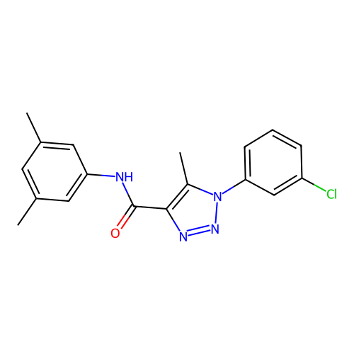 1-(3-chlorophenyl)-N-(3,5-dimethylphenyl)-5-methyl-1H-1,2,3-triazole-4-carboxamide structure