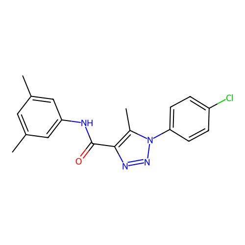 1-(4-chlorophenyl)-N-(3,5-dimethylphenyl)-5-methyl-1H-1,2,3-triazole-4-carboxamide structure