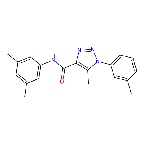 N-(3,5-dimethylphenyl)-5-methyl-1-(3-methylphenyl)-1H-1,2,3-triazole-4-carboxamide structure