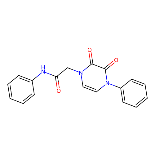 2-(2,3-dioxo-4-phenylpyrazin-1-yl)-N-phenylacetamide structure