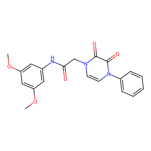 N-(3,5-dimethoxyphenyl)-2-(2,3-dioxo-4-phenylpyrazin-1-yl)acetamide structure