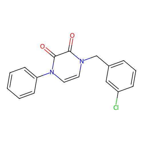1-(3-Chlorobenzyl)-4-phenyl-1,4-dihydropyrazine-2,3-dione structure