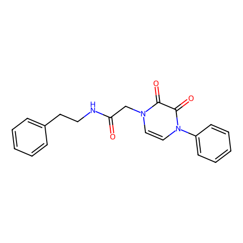 2-(2,3-dioxo-4-phenyl-3,4-dihydropyrazin-1(2H)-yl)-N-phenethylacetamide structure