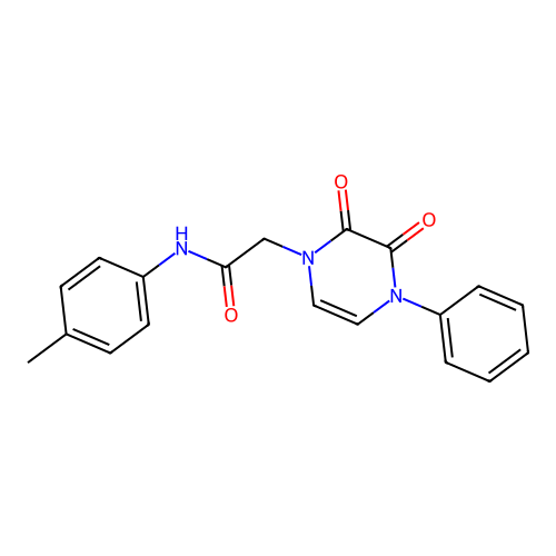 2-(2,3-dioxo-4-phenylpyrazin-1-yl)-N-(4-methylphenyl)acetamide structure