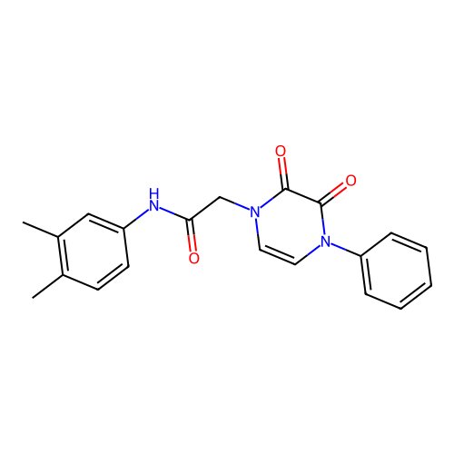 N-(3,4-dimethylphenyl)-2-(2,3-dioxo-4-phenylpyrazin-1-yl)acetamide structure