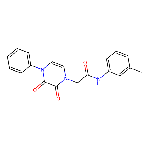 2-(2,3-dioxo-4-phenylpyrazin-1-yl)-N-(3-methylphenyl)acetamide structure