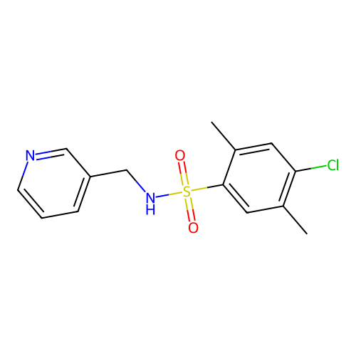 4-chloro-2,5-dimethyl-N-(pyridin-3-ylmethyl)benzenesulfonamide structure