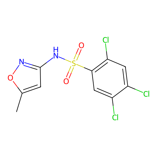 2,4,5-trichloro-N-(5-methyl-1,2-oxazol-3-yl)benzenesulfonamide structure