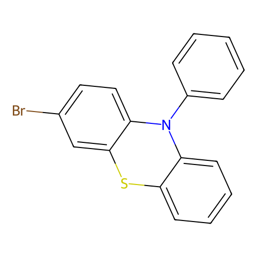 10H-phenothiazine, 3-bromo-10-phenyl- structure