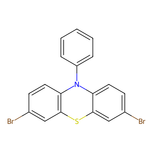 3,7-Dibromo-10-phenyl-10H-phenothiazine structure