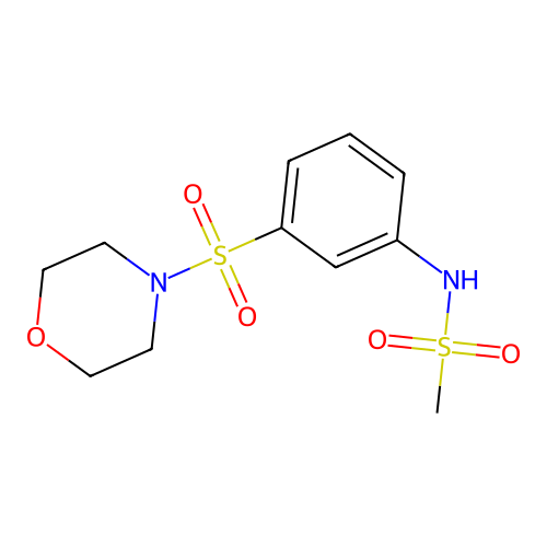 N-(3-morpholin-4-ylsulfonylphenyl)methanesulfonamide structure