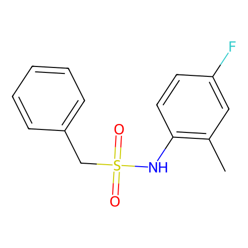 N-(4-fluoro-2-methylphenyl)-1-phenylmethanesulfonamide structure