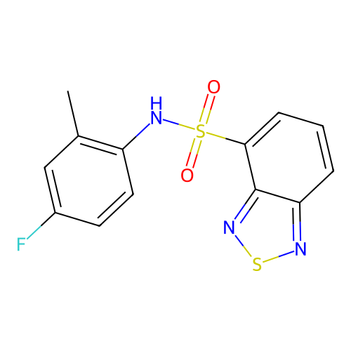 N-(4-fluoro-2-methylphenyl)-2,1,3-benzothiadiazole-4-sulfonamide structure