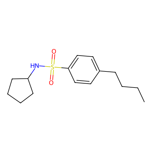 4-butyl-N-cyclopentylbenzenesulfonamide structure