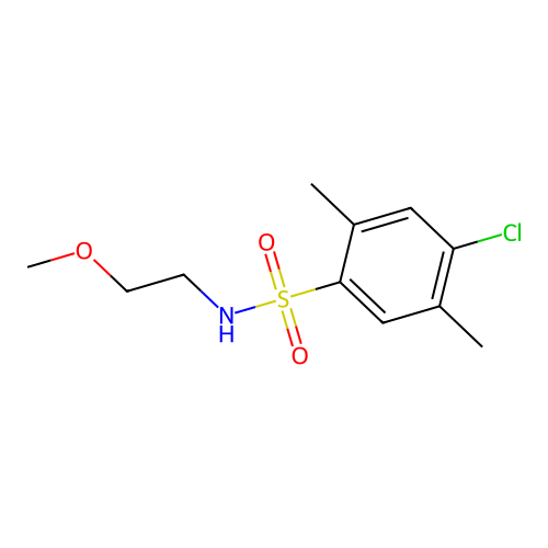 4-chloro-N-(2-methoxyethyl)-2,5-dimethylbenzenesulfonamide structure