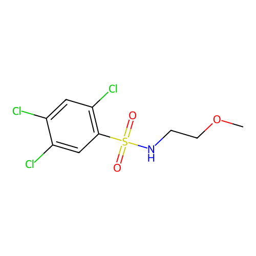 2,4,5-trichloro-N-(2-methoxyethyl)benzenesulfonamide structure