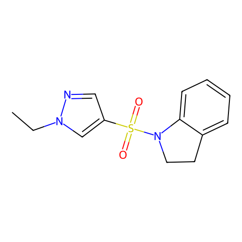 1-(1-Ethylpyrazol-4-yl)sulfonyl-2,3-dihydroindole structure