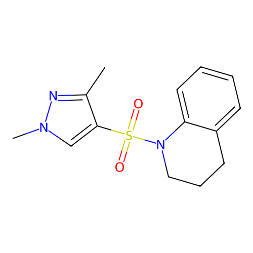 1-(1,3-dimethylpyrazol-4-yl)sulfonyl-3,4-dihydro-2H-quinoline structure