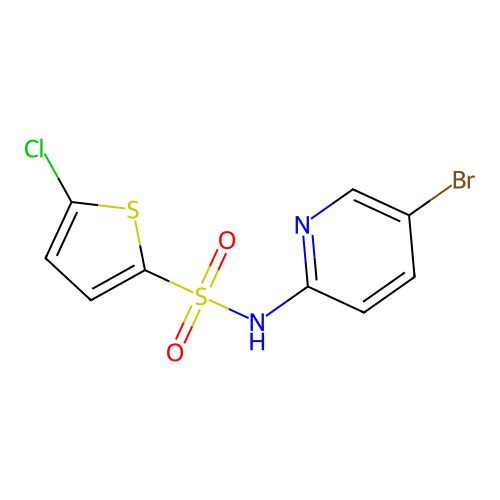 N-(5-bromopyridin-2-yl)-5-chlorothiophene-2-sulfonamide structure