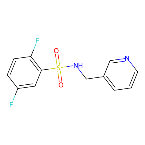 2,5-difluoro-N-(pyridin-3-ylmethyl)benzenesulfonamide structure