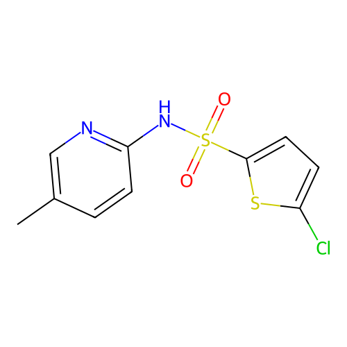 5-chloro-N-(5-methylpyridin-2-yl)thiophene-2-sulfonamide structure
