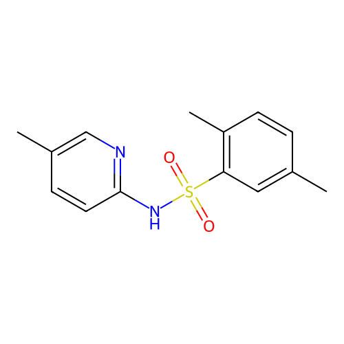 2,5-dimethyl-N-(5-methylpyridin-2-yl)benzenesulfonamide structure