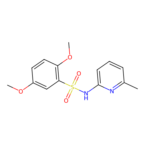 2,5-dimethoxy-N-(6-methylpyridin-2-yl)benzenesulfonamide structure