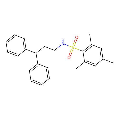(3,3-Diphenylpropyl)((2,4,6-trimethylphenyl)sulfonyl)amine structure