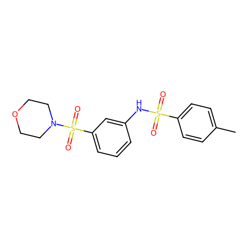 4-methyl-N-(3-morpholin-4-ylsulfonylphenyl)benzenesulfonamide structure