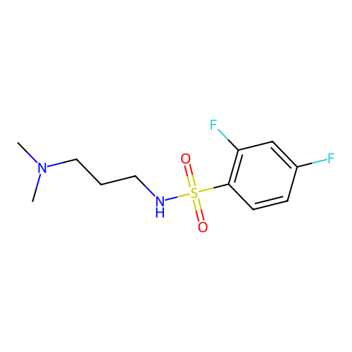 N-[3-(dimethylamino)propyl]-2,4-difluorobenzenesulfonamide structure