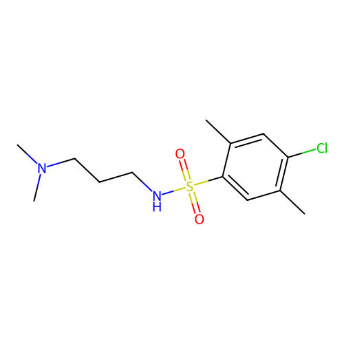 4-chloro-N-[3-(dimethylamino)propyl]-2,5-dimethylbenzenesulfonamide structure