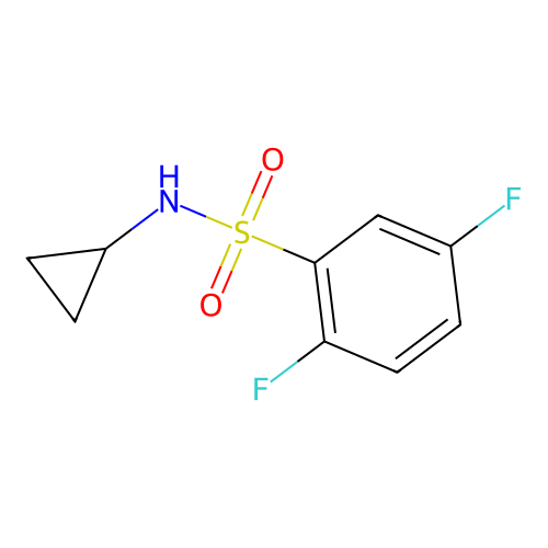 N-cyclopropyl-2,5-difluorobenzenesulfonamide structure