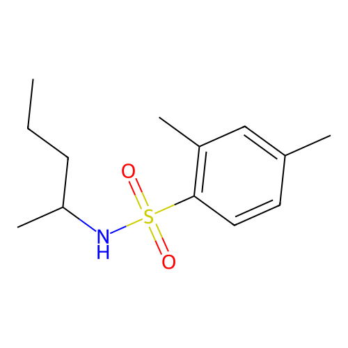 2,4-dimethyl-N-pentan-2-ylbenzenesulfonamide structure