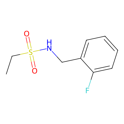 N-[(2-fluorophenyl)methyl]ethanesulfonamide structure