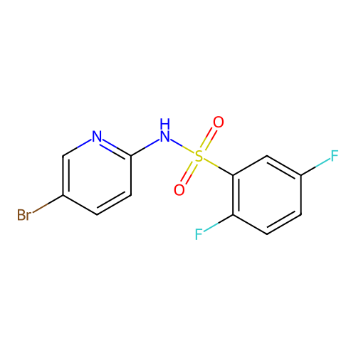 N-(5-bromopyridin-2-yl)-2,5-difluorobenzenesulfonamide structure