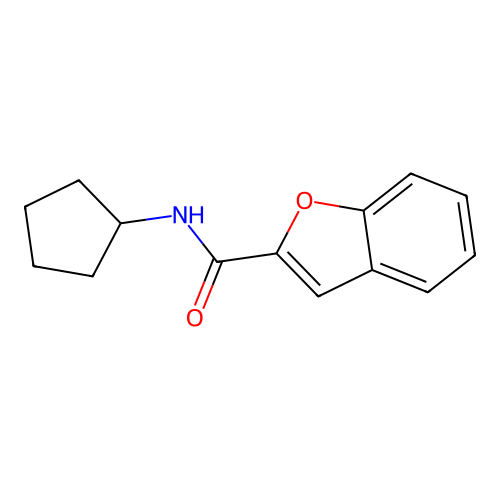 N-cyclopentyl-1-benzofuran-2-carboxamide structure