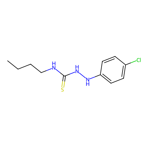 Hydrazinecarbothioamide, N-butyl-2-(4-chlorophenyl)- structure