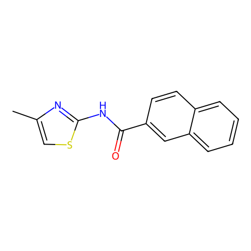 N-(4-methyl-1,3-thiazol-2-yl)-2-naphthamide structure